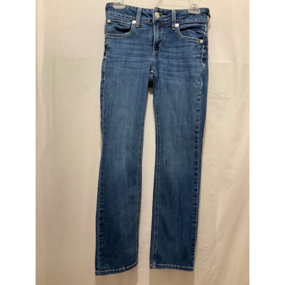 Ariat Womens Straight Leg Denim Jeans Blue Medium Wash Mid Rise Western 26